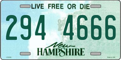 NH license plate 2944666