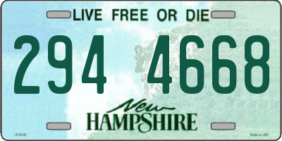NH license plate 2944668