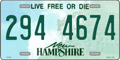 NH license plate 2944674