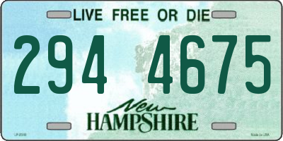 NH license plate 2944675
