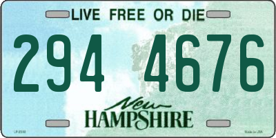 NH license plate 2944676