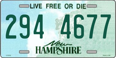NH license plate 2944677
