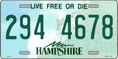 NH license plate 2944678
