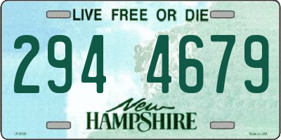 NH license plate 2944679
