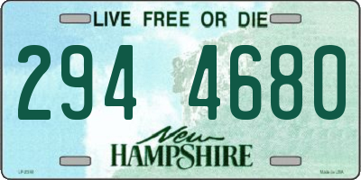 NH license plate 2944680