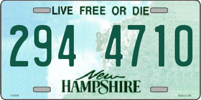 NH license plate 2944710