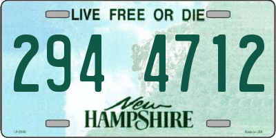 NH license plate 2944712