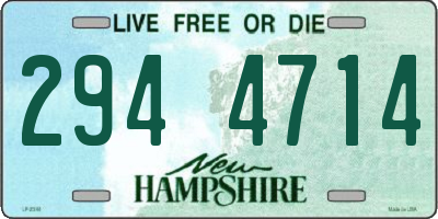 NH license plate 2944714