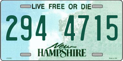 NH license plate 2944715
