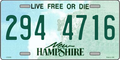 NH license plate 2944716