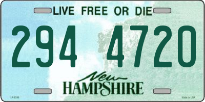 NH license plate 2944720