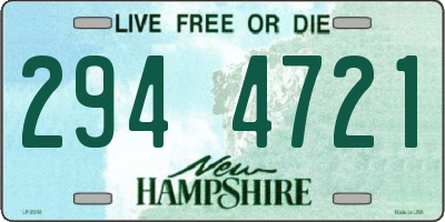 NH license plate 2944721