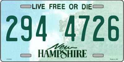 NH license plate 2944726