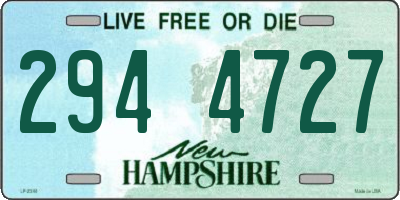 NH license plate 2944727