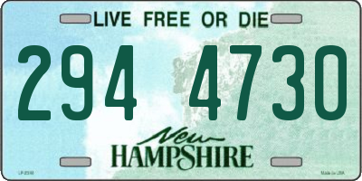 NH license plate 2944730