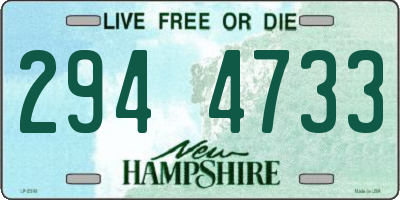 NH license plate 2944733