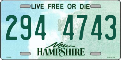 NH license plate 2944743