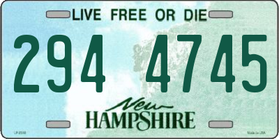 NH license plate 2944745