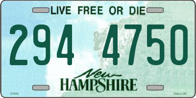 NH license plate 2944750