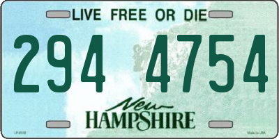 NH license plate 2944754