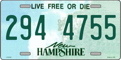 NH license plate 2944755