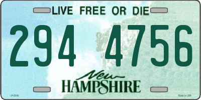 NH license plate 2944756