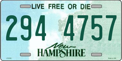 NH license plate 2944757