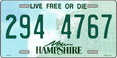 NH license plate 2944767