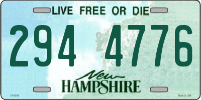 NH license plate 2944776