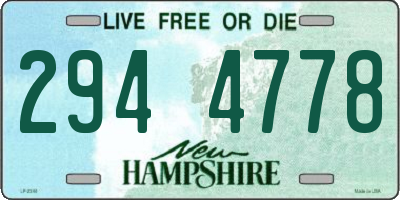NH license plate 2944778