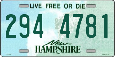 NH license plate 2944781