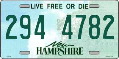 NH license plate 2944782