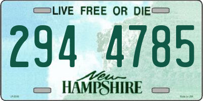 NH license plate 2944785