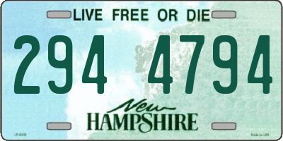 NH license plate 2944794