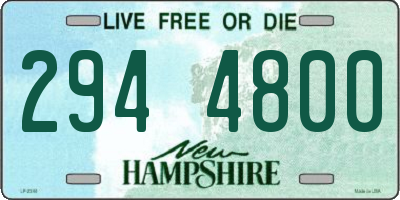 NH license plate 2944800