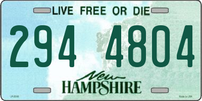 NH license plate 2944804