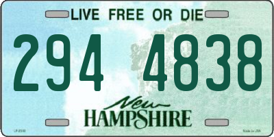 NH license plate 2944838