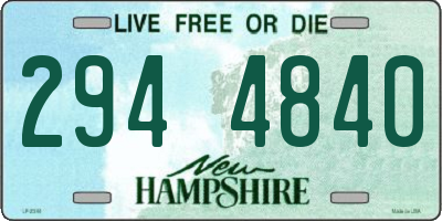 NH license plate 2944840