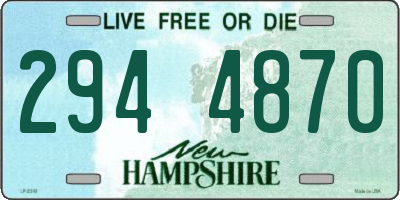 NH license plate 2944870