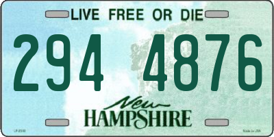 NH license plate 2944876