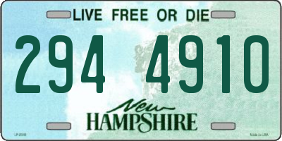 NH license plate 2944910