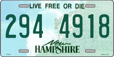 NH license plate 2944918