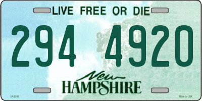 NH license plate 2944920