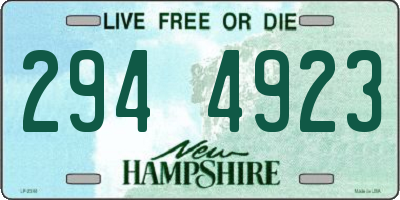 NH license plate 2944923