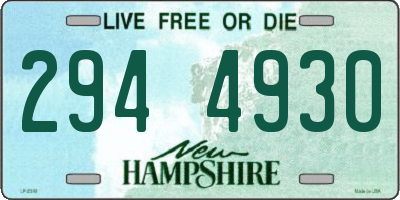 NH license plate 2944930