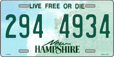 NH license plate 2944934
