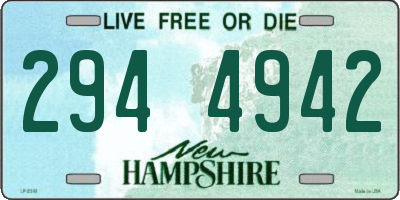 NH license plate 2944942