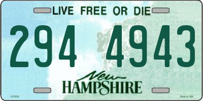 NH license plate 2944943