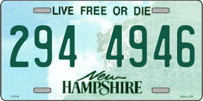 NH license plate 2944946