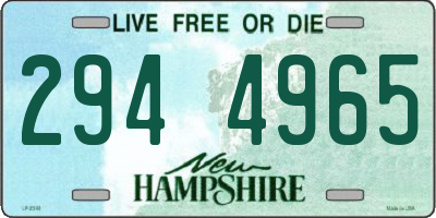 NH license plate 2944965